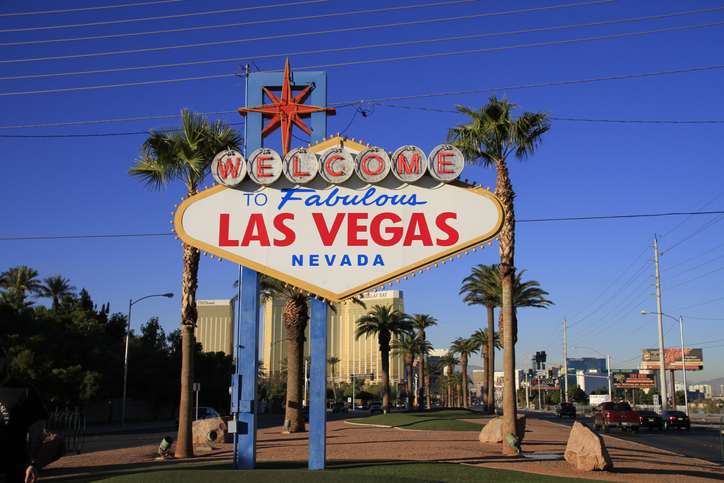 The iconic "Welcome to Fabulous Las Vegas" sign on Las Vegas Boulevard